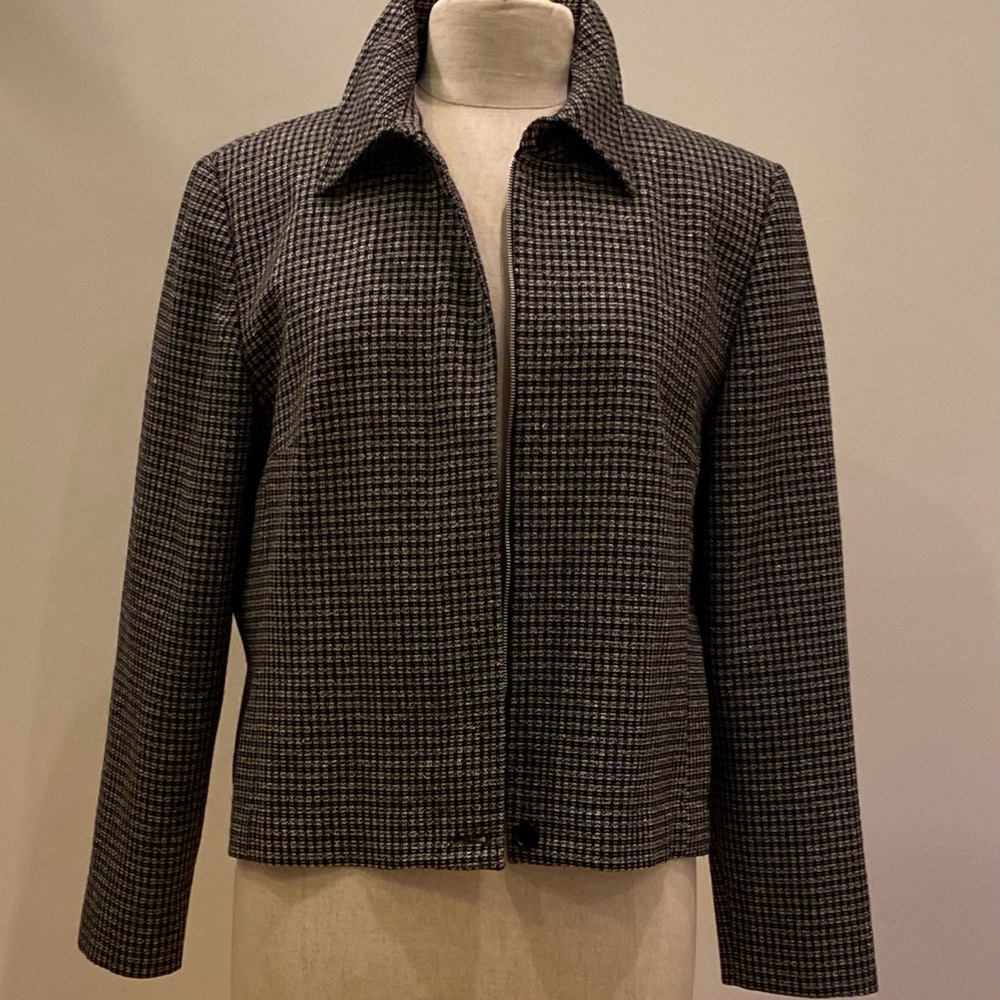 Pendleton Womens Black/White Small Check Blazer W… - image 2